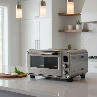 Breville Smart Oven Pizzaiolo displayed stylishly on a modern kitchen countertop