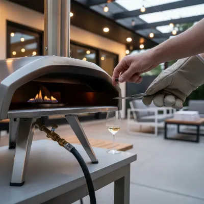 Troubleshooting a gas pizza oven with low heat, checking connections and burner
